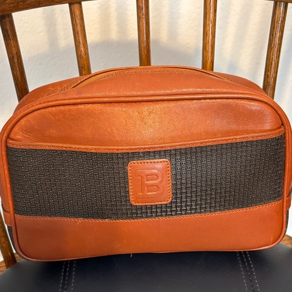 Bally vintage Orange and Black Toiletry Bag